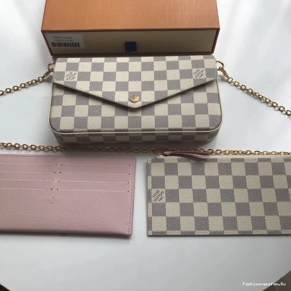 FS CHEAP Vuitton Louis Damier Bag Felicie N63106 Pochette 0810
